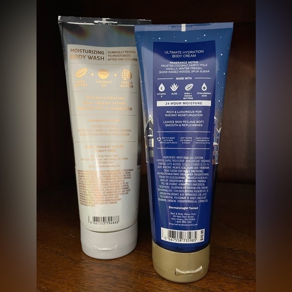 🌴 QTY 2 FROSTED COCONUT SNOWBALL Bath Body Works Moisturizing BODY Wash Cream - Picture 3 of 3